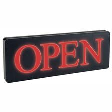 Headline Lighted Open Sign - 1 Each - Open Print/Message - 13.25" (336.55 mm) Width x 6" (152.40 mm) Height - Rectangular Shape - Red Print/Message Color - Black