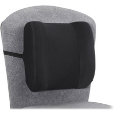 Safco Remedease High Profile Foam Backrest - Strap Mount - Black