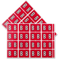 Pendaflex A-Z End End Tab Filing Labels - "Alphabet" - 1 1/4" Width x 15/16" Length - Rectangle - Red - 240 / Pack - Self-adhesive