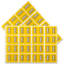 Pendaflex A-Z End End Tab Filing Labels - "Alphabet" - 1 1/4" Width x 15/16" Length - Rectangle - Yellow - 240 / Pack - Self-adhesive