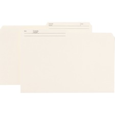 Smead 1/2 Tab Cut Legal Recycled Top Tab File Folder - 9 1/2" x 14 5/8" - 3/4" Expansion - Ivory - 10% Recycled - 100 / Box