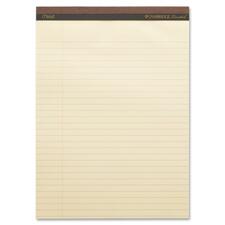 Hilroy Cambridge Perforated Colored Notepad - 50 Sheets - 20 lb Basis Weight - 8 1/2" x 11 3/4" - Ivory Paper - Micro Perforated, Stiff-back, Easy Tear - 3 / Pack