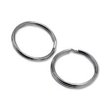 Acme United 72108 Split Key Rings - Steel - 10 / Pack - Chrome