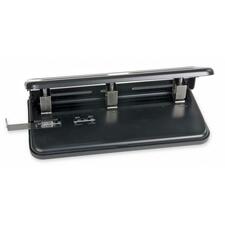 Swingline Economy Heavy Duty Hole Punch - 3 Punch Head(s) - 30 Sheet of 20lb Paper - 9/32" Punch Size - Black