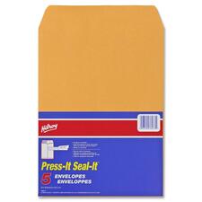 Hilroy Press-It Seal-It Self Adhesive Envelope - Business - 9" Width x 12" Length - Self-sealing - 5 / Pack