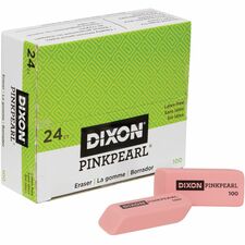 Dixon Medium Pink Pearl Eraser - Pink - 24 Box