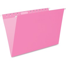 Pendaflex 1/5 Tab Cut Legal Recycled Hanging Folder - 8 1/2" x 14" - Pink - 10% Recycled - 25 / Box