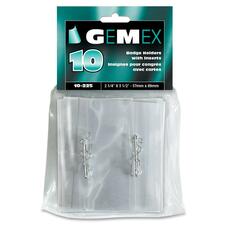 Gemex Folde-style Badge Holder with Pin - 2.25" (57.15 mm) x 3.50" (88.90 mm) x - Vinyl - 10 / Pack - Clear