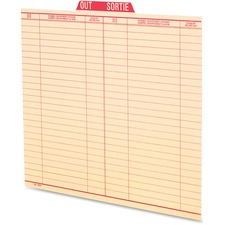 Pendaflex Oxford Vertical Out Guide - Letter - Red Tab(s) - Recycled - 100 / Box