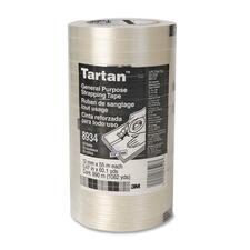 3M Scotch Tartan Filament Tape - 60.1 yd (55 m) Length x 0.47" (12 mm) Width - 3" Core - For Bundling, Reinforcing - 1 Each