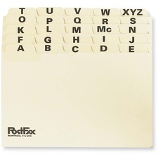 Oxford Index Card File Guide - Printed Tab(s) - Character - A-Z - 3" Divider Width x 5" Divider Length - Manila Divider - 1 / Pack