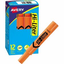 Avery Desk Style HI-LITER, Fluorescent Orange - Chisel Marker Point Style - Fluorescent Orange - 1 Each