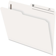 Pendaflex 1/2 Tab Cut Letter Recycled Top Tab File Folder - 8 1/2" x 11" - 2" Fastener Capacity for Folder - Right Tab Position - Ivory - 10% Recycled - 100 / Box