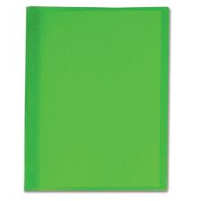 Winnable Letter Report Cover - 8 1/2" x 11" - 80 Sheet Capacity - 3 x Prong Fastener(s) - Poly - Green - 1 Each