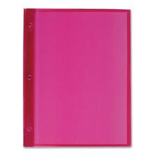 Winnable Letter Report Cover - 8 1/2" x 11" - 80 Sheet Capacity - 3 x Prong Fastener(s) - Poly - Red - 1 Each