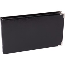 Davis Round Ring Business Cheque Binder - 3/4" Binder Capacity - 200 Sheet Capacity - 3 x Ring Fastener(s) - Vinyl - Black - 1 Each