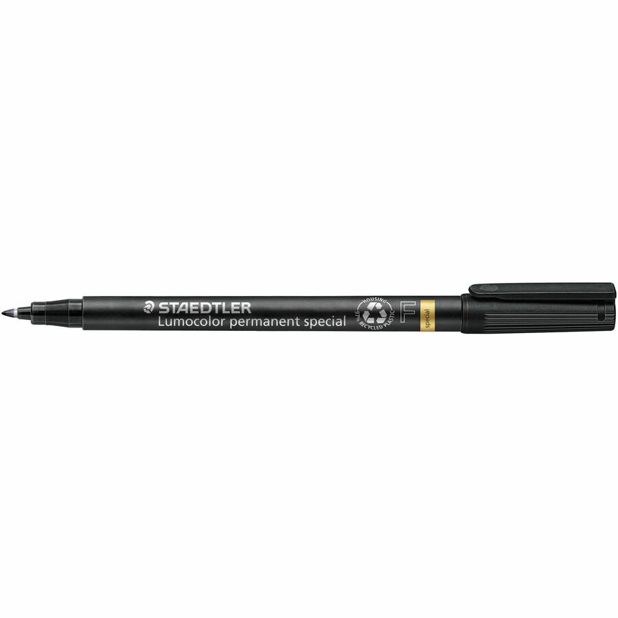 Lumocolor Permanent special 319 - 0.4 mm (0.02") Fine Marker Point - Black Ink - Polypropylene, Plastic Barrel - Writing - 1 Each