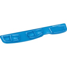 Fellowes Keyboard Palm Support with Microban Protection - 0.63" (16 mm) x 18.25" (463.55 mm) x 3.38" (85.85 mm) Dimension - Blue - Polyurethane - 1 Pack