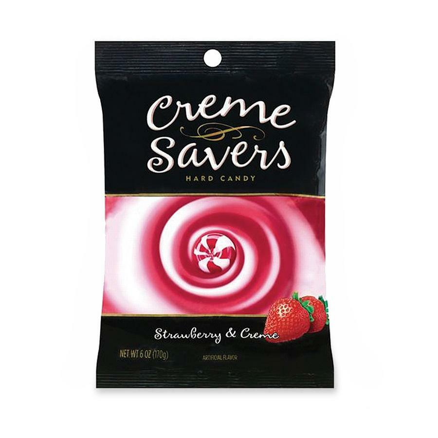 Cremesaver Creme Savers Candy Strawberry, Cream 6 oz 12 / Pack