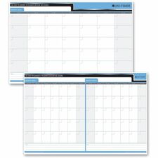 Quartet Day-Timer Undated 30/60 Day Laminated Planner - Monthly - 2023 - 2023 - 24" x 36" Sheet Size - Bilingual - 1 Each