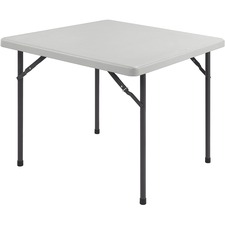 Lorell Ultra-Lite Banquet Folding Table - Square Top - 272.16 kg Capacity - 29" Height x 36" Width x 36" Depth - Gray, Powder Coated - 1 Each