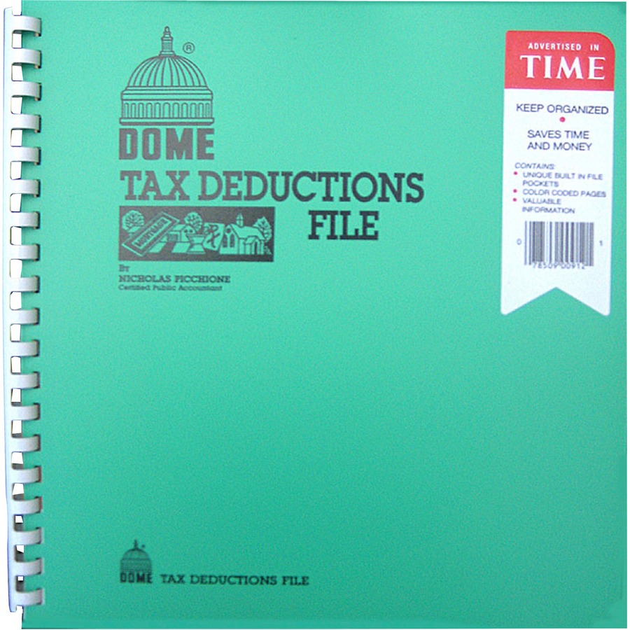 Dome Tax Deduction File Book - 9 3 4 x 11 Sheet Size 