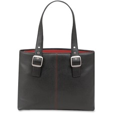 Solo Classic Carrying Case (Tote) for 16" Notebook - Black, Red - Vinyl Body - Shoulder Strap - 13.75" (349.25 mm) Height x 18.50" (469.90 mm) Width x 4" (101.60 mm) Depth - 1 Each