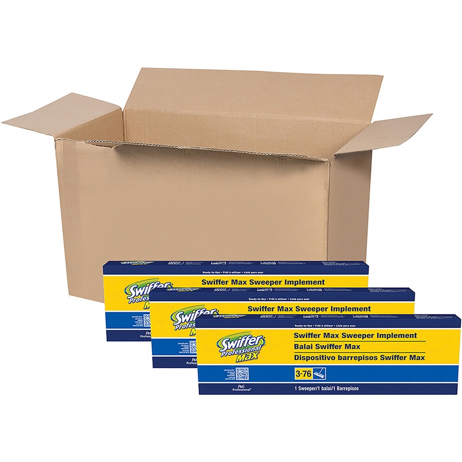 Swiffer Max Sweeper - 17" MicroFiber Head - 3 / Carton - Blue - Thomas  Business Center Inc