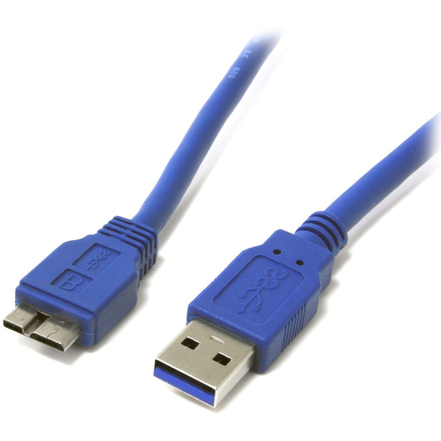 StarTech.com 3 SuperSpeed USB 3.0 A to Micro B - Type A Male USB - Type B Male Micro USB - - Blue - Office Supply Hut