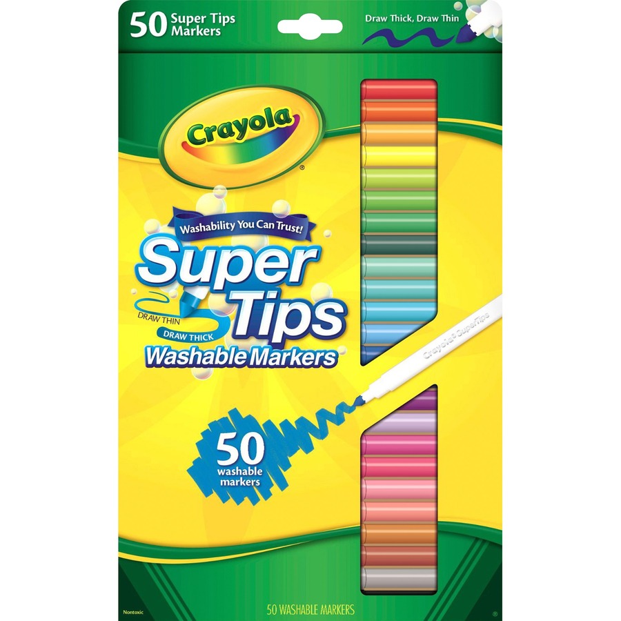 Crayola Super Tips 50-count Washable Markers - Zerbee