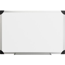 Lorell Dry-erase Board - 96" (8 ft) Width x 48" (4 ft) Height - White Styrene Surface - Aluminum Frame - Ghost Resistant, Scratch Resistant - 1 Each