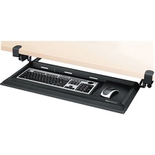 Designer Suites™ DeskReady™ Keyboard Drawer - 3.1" Height x 28.6" Width x 14" Depth - Black - Steel - 1