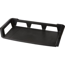 Storex Self Stacking Legal Tray - 3.3" Height x 9.8" Width x 18" DepthDesktop - Stackable, Durable, Eco-friendly - 100% Recycled - Black - Plastic - 1 Each