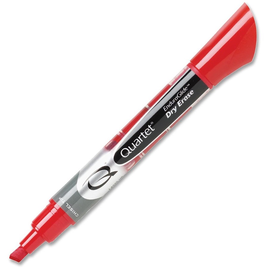 Quartet Endura-Glide Dry-Erase Marker - Chisel Marker Point - Erasable - Red Ink - 1 Each