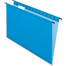 Pendaflex SureHook Letter Recycled Hanging Folder - 8 1/2" x 11" - Blue - 10% Recycled - 20 / Box