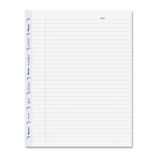 Blueline MiracleBind Notebook Refill Pages - 25 Sheets - Ruled Margin - 9 1/4" x 7 1/4" - White Paper - Micro Perforated, Repositionable, Acid-free, Punched, Removable - Recycled - 50 Pack