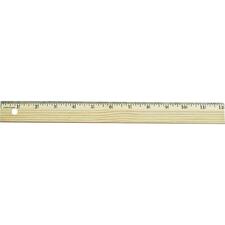 Westcott Office Ruler - 12" Length - 1/16 Graduations - Imperial, Metric Measuring System - Wood - 1 Each