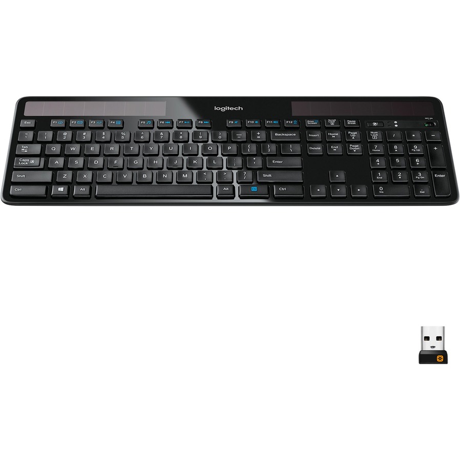 Overflod vulgaritet indkomst Logitech K750 Wireless Solar Keyboard for Windows, 2.4GHz Wireless with USB  Unifying Receiver, Ultra-Thin, Compatible with PC, Laptop - Wireless  Connectivity - RF - 33 ft - 2.40 GHz - USB Interface -