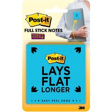 Post-it® Super Sticky Full Adhesive Notes, 3 in x 3 in, Rio de Janeiro Color Collection - 100 - 3" x 3" - Square - 25 Sheets per Pad - Unruled, Square - Bright Assorted - Paper - Self-adhesive - 4 Pad
