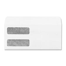 Columbian Double-window Security Envelopes - Double Window - 4" Width x 9" Length - 24 lb - Gummed - Wove - 500 / Box - White