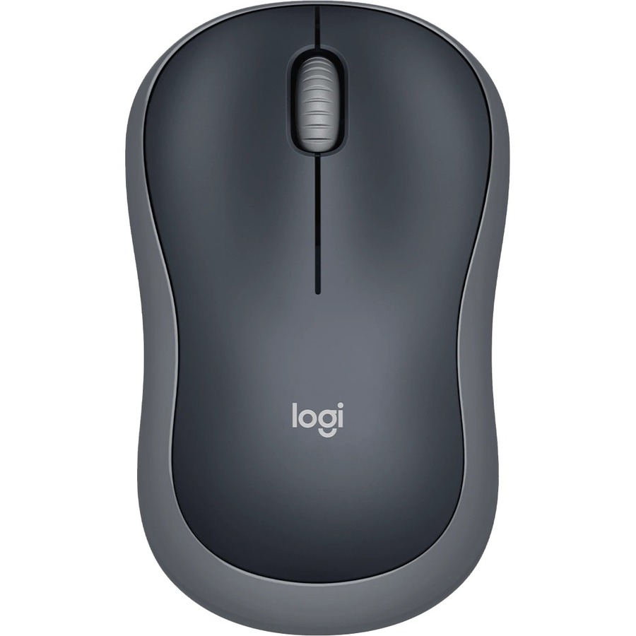 Logitech M185 Wireless Mouse, with USB Receiver, 12-Month Battery Life, 1000 DPI Optical Tracking, Ambidextrous, Compatible with PC, Mac, Laptop (Swift Grey) - Optical - Wireless - Radio Frequency -