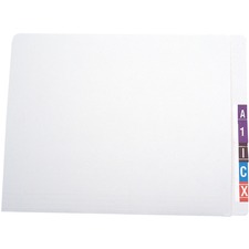 Oxford A88GD-10 Letter Recycled End Tab File Folder - 8 1/2" x 11" - Fiber - Ivory - 50 / Box