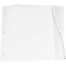 Oxford Premium Preprinted Tab Divider - Printed Tab(s) - Character - A-Z - 0.33" Divider Width x 11" Divider Length - Letter - White Fiber Divider - Plastic Tab(s) - Recycled - Reinforced Edges, Reinforced Tab - 26 / Set