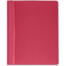 Business Source Letter Report Cover - 8 1/2" x 11" - 100 Sheet Capacity - 3 x Prong Fastener(s) - Red - 25 / Box