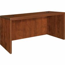 Lorell Essentials Rectangular Desk Shell - 47.3" x 29.5" x 1" x 29.5" - Finish: Cherry, Laminate