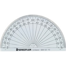 Staedtler Geometrical Protractor - Transparent - Clear - 1 Each