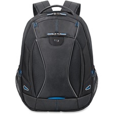 Solo Tech Carrying Case (Backpack) for 17.3" Apple iPad Notebook - Black, Blue - Polyester Body - Handle, Backpack Strap - 18.75" (476.25 mm) Height x 14" (355.60 mm) Width x 7" (177.80 mm) Depth - 1 Each