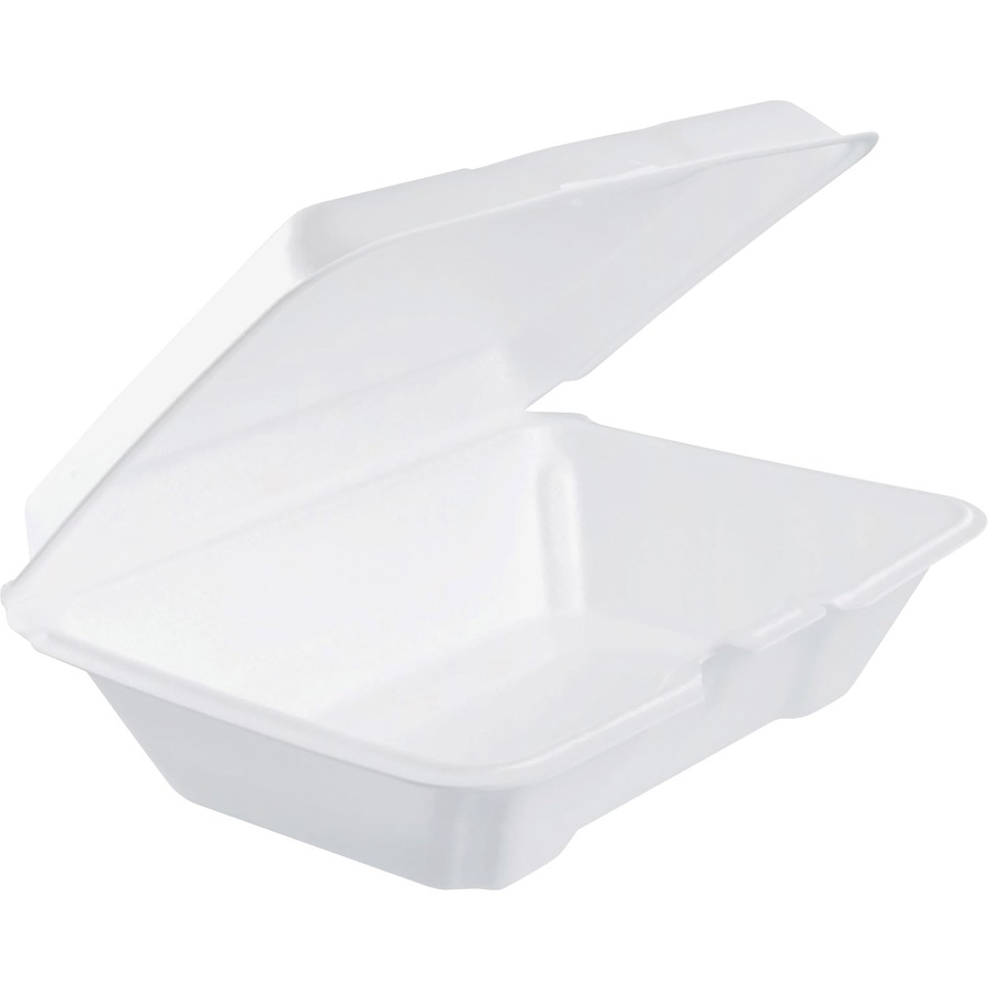 Dcc205ht1 Dart Insulated Foam Hinged Lid Containers 9 30 Length 6 40 Width Food Container Lid Polystyrene Foam Transporting 200 Piece S Carton Office Supply Hut