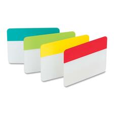 Post-it® File Tab - Write-on Tab(s) - 2" Tab Height x 1.50" Tab Width - Assorted Tab(s) - 24 / Pack