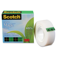 Scotch Magic Eco-Friendly Transparent Tape - 25 yd (22.9 m) Length x 0.75" (19.1 mm) Width - Split Resistant, Tear Resistant - For Packing - 2 / Pack - Clear